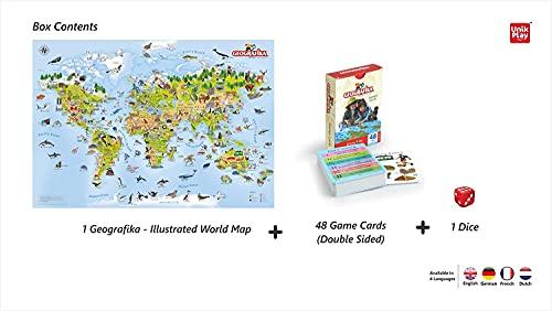 GEOGRAFIKA Unik Play - Ge Dografika Illustrated Map Card Game - Zigyasaw