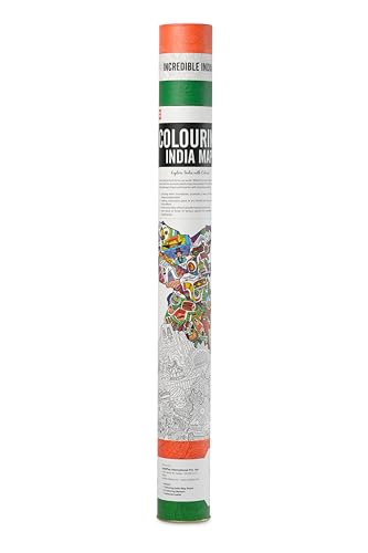 UnikPlay Colouring Maps | Educational & Fun Family Time Activity | Geography Learning | Stress Busters | Gifts for Travelers | for Kids and Adults (India)
