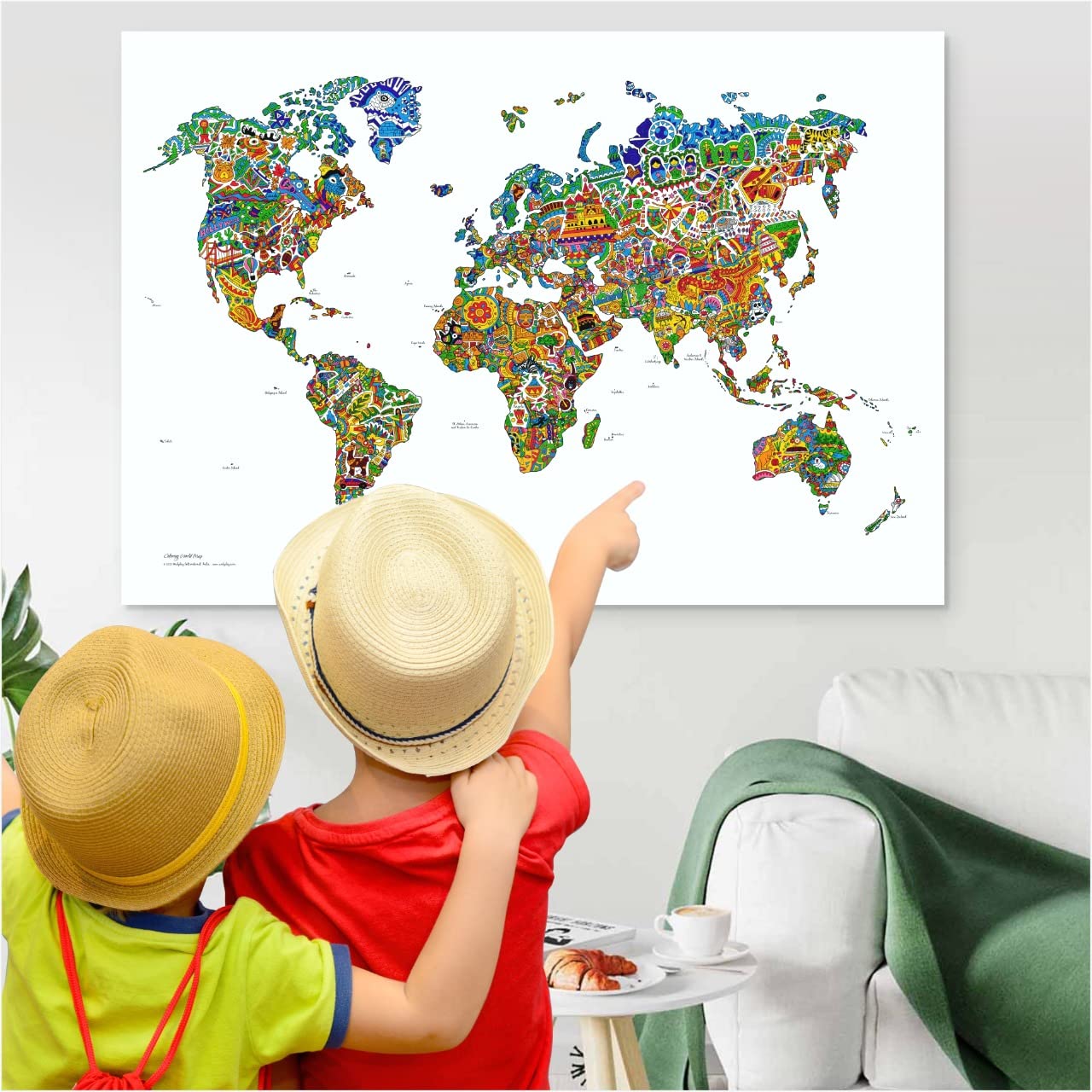 UnikPlay Colouring Maps | Educational & Fun Family Time Activity | Geography Learning | Stress Busters | Gifts for Travelers | for Kids and Adults (India)