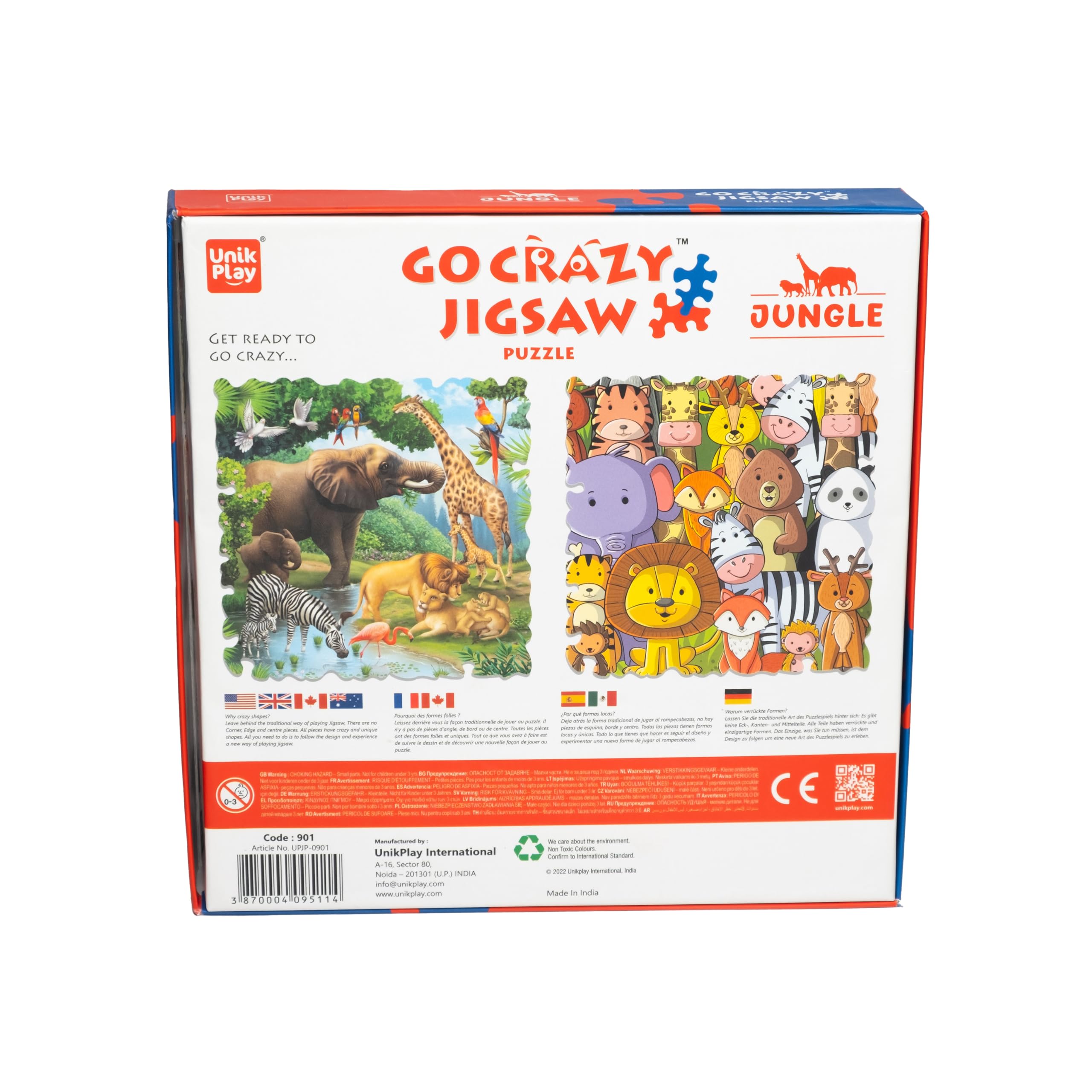 Unik Play Go Crazy Jigsaw Puzzle for Kids and Adults | Attractive Cartoon Print Puzzle with 2 Puzzle Trays for Age 6 to 99 Years-100 Pcs | Unique Pieces | Underwater Theme