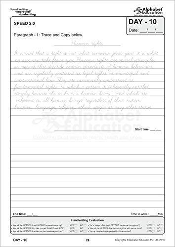Cursive writing book page