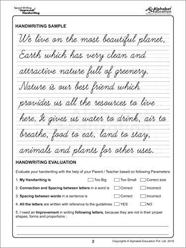 Cursive writing book page 