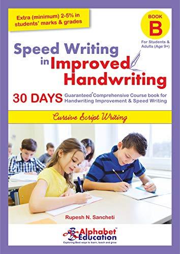 Cursive writing book cover page