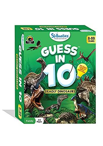 Skillmatics Card Game : Guess in 10 Deadly Dinosaurs | Gifts for Ages 8 and Up | Super Fun for Travel & Family Game Night - Zigyasaw