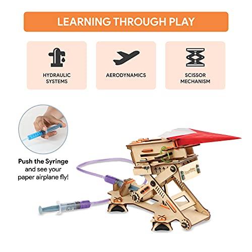 Smartivity Hydraulic Plane Launcher STEM DIY Fun Toy for Kids 6 to 12, Best Gift for Boys & Girls, Educational & Construction based Activity Game, Learn Science Engineering Project, Made in India, By IIT Delhi Alumni - Zigyasaw