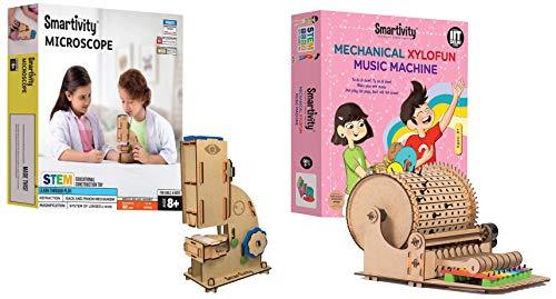 Smartivity Microscope STEM STEAM Educational DIY Building Construction Activity Toy Game Kit and Mechanical Xylofun Music Machine STEM STEAM Educational DIY Building Construction Toy - Zigyasaw