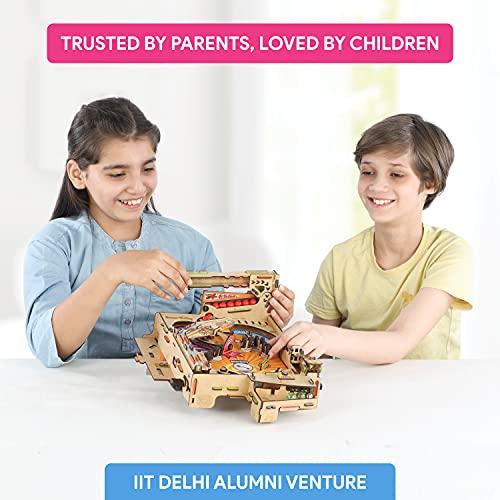 Smartivity Pinball Machine STEM DIY Fun Toy, Educational & Construction based Activity Game Kit for Kids 8 to 14, Best Gift for Boys & Girls, Learn Science Engineering Project, Made in India, By IIT Delhi Alumni - Zigyasaw