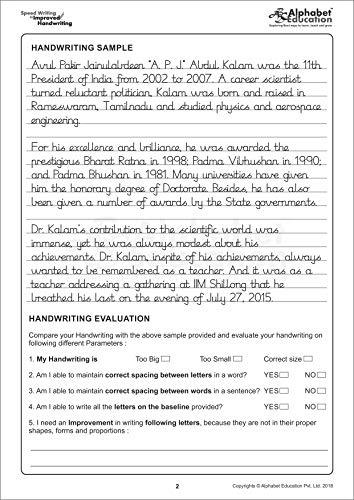 Speed Writing In Improved Handwriting - MR Script Writing - Book B (For age 9+ Years) - Handwriting practice book in Marion Richardson writing script - Zigyasaw