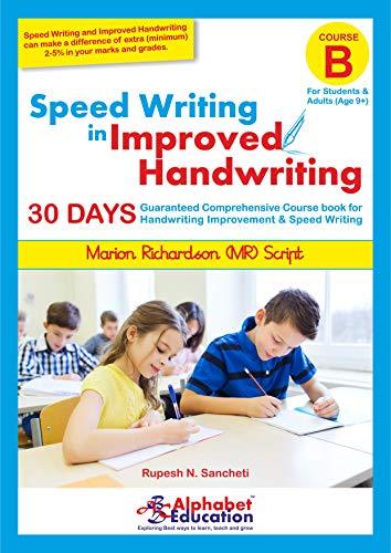 Speed Writing In Improved Handwriting - MR Script Writing - Book B (For age 9+ Years) - Handwriting practice book in Marion Richardson writing script - Zigyasaw