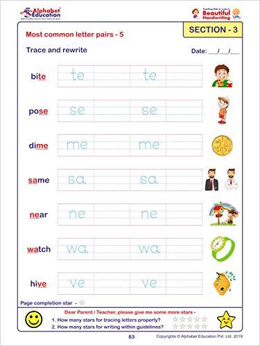 Teaching kids to write in Beautiful Handwriting (Print script) - From strokes to sentences - For age 2-6 years - ABC learning through pictures with words and sentences writing - Zigyasaw