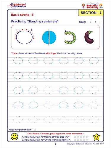 Teaching kids to write in Beautiful Handwriting (Print script) - From strokes to sentences - For age 2-6 years - ABC learning through pictures with words and sentences writing - Zigyasaw