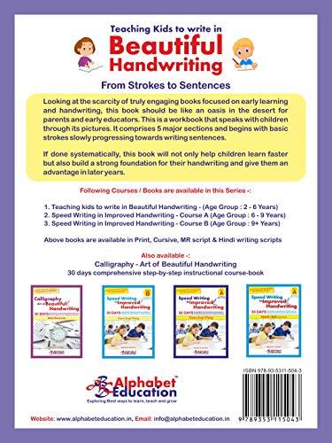 Teaching kids to write in Beautiful Handwriting (Print script) - From strokes to sentences - For age 2-6 years - ABC learning through pictures with words and sentences writing - Zigyasaw