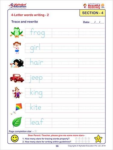 Teaching kids to write in Beautiful Handwriting (Print script) - From strokes to sentences - For age 2-6 years - ABC learning through pictures with words and sentences writing - Zigyasaw