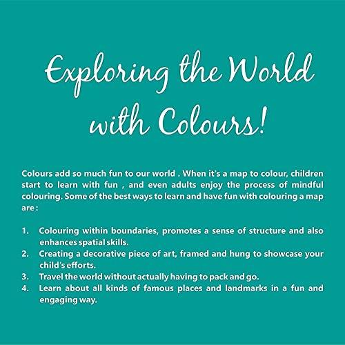 UnikPlay- Coloring Poster World Map with Color Pen - Zigyasaw