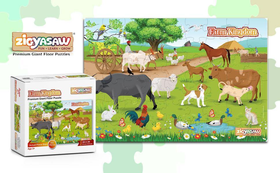 Zigyasaw Farm kingdom premium giant floor puzzle game freeshipping - Zigyasaw