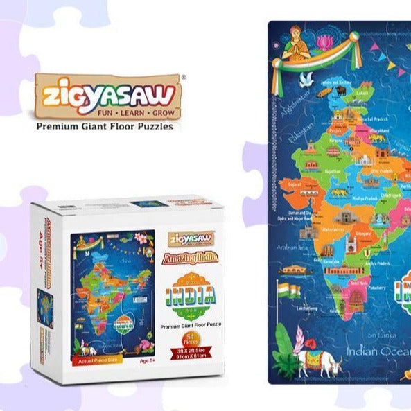 Zigyasaw India Premium Giant Floor Puzzle Game freeshipping - Zigyasaw