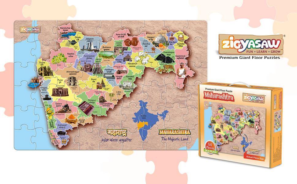 Zigyasaw Maharashtra Premium Giant Floor Puzzle freeshipping - Zigyasaw