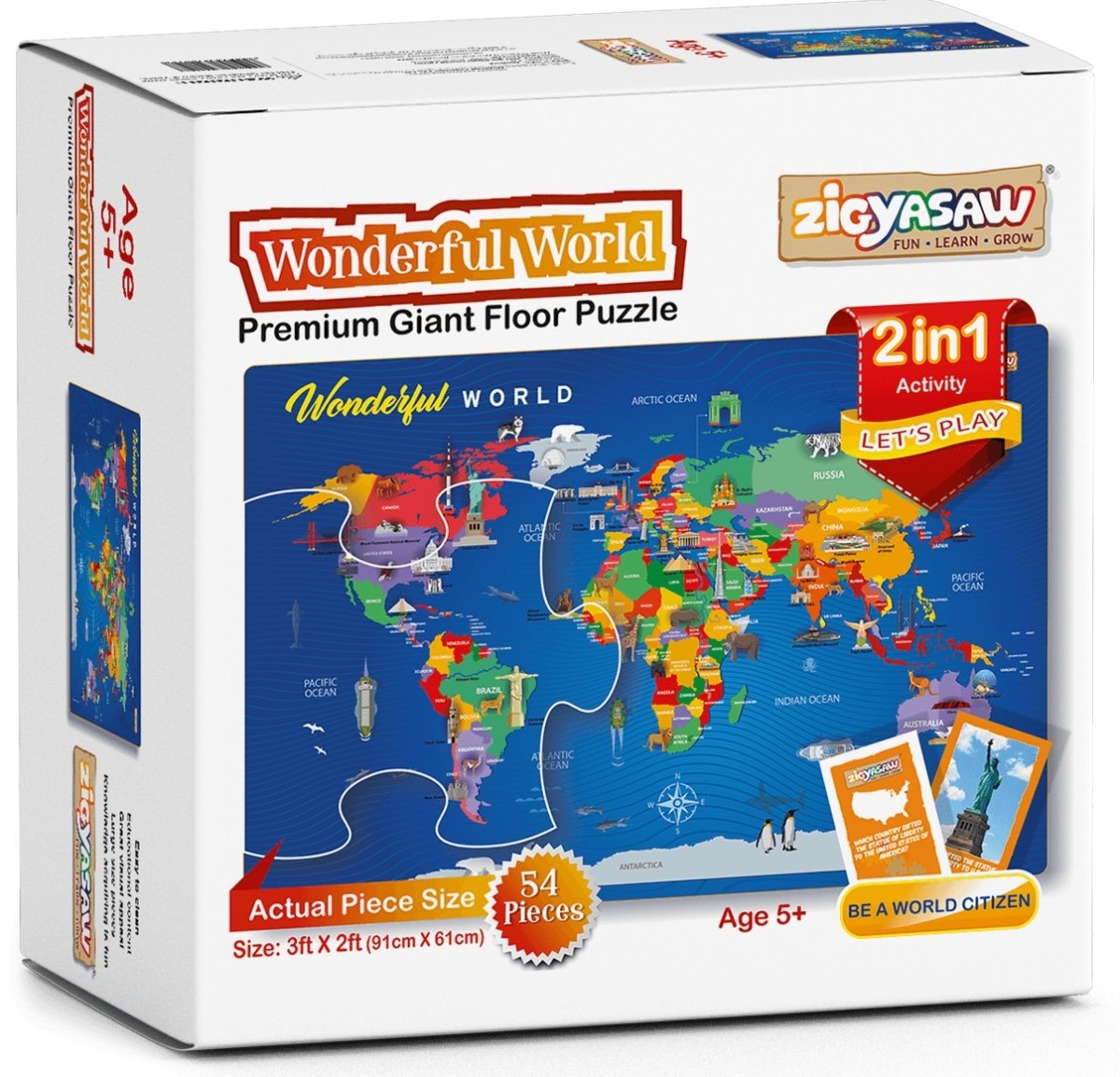 Zigyasaw Wonderful World premium giant floor puzzle game freeshipping - Zigyasaw