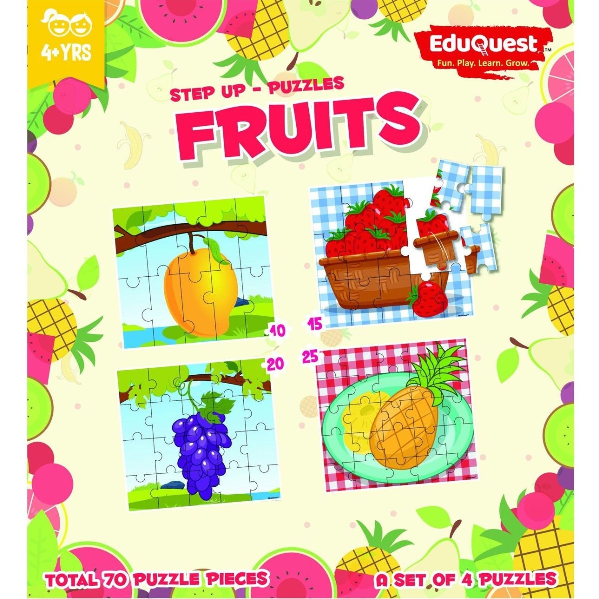 ZZ Eduquest Step Up puzzles combo - Fruits and Vegetables freeshipping - Zigyasaw